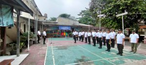 Polsek Bantar Gebang Gelar Apel Pencanangan Jaga Jakarta Bersih Dan Asri