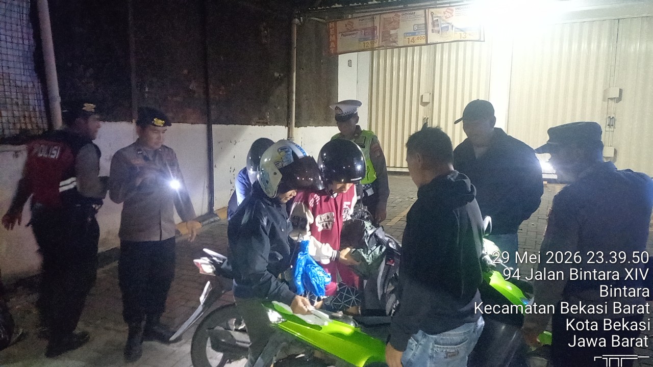 Patroli KRYD dan Razia Stasioner, Polsek Bekasi Barat Antisipasi Kejahatan Jalanan dan Tawuran