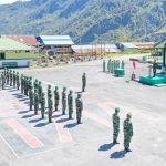 Kodim 1714/Puncak Jaya Gelar Korps Rapot Pindah Satuan dan Penerimaan Personel Baru