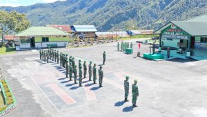 Kodim 1714/Puncak Jaya Gelar Korps Rapot Pindah Satuan dan Penerimaan Personel Baru