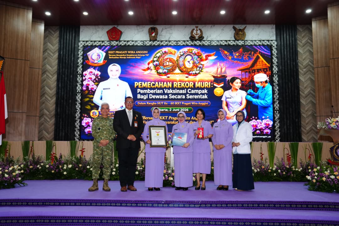 IKKT Pragati Wira Anggini Pecahkan Rekor MURI Vaksinasi Campak Dewasa Terbanyak
